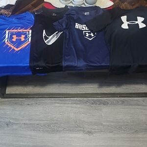 Under Armour Kids' Tees - Blue, Black, Orange